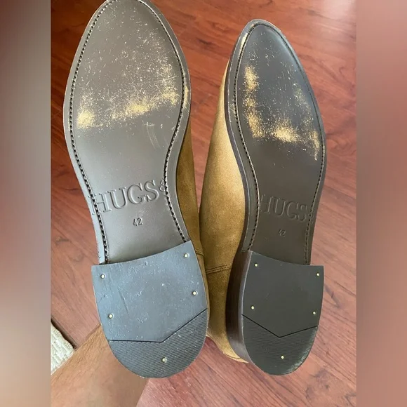 Hugs & Co. Tobacco Suede Goodyear Welted Chelsea Boots Men’s Size 8.5 (Size 42) - Picture 3 of 5